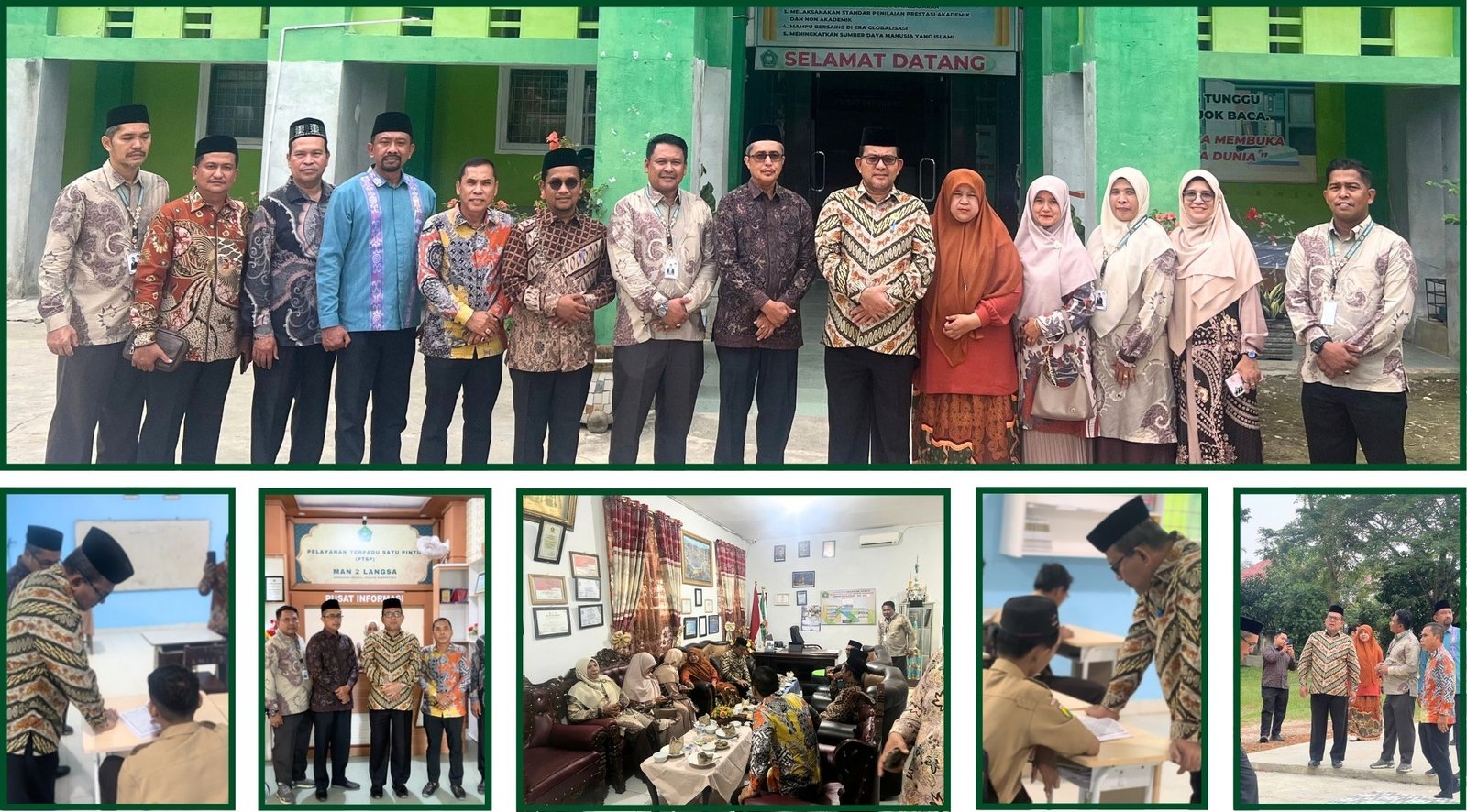Kakanwil Kemenag Aceh Lakukan kunjungan kerja dan Monitoring Evaluasi LIMIT  di MAN 2 Langsa